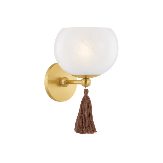 Mitzi by Hudson Valley Lighting Niya 1-Light Wall Sconce in Aged Brass