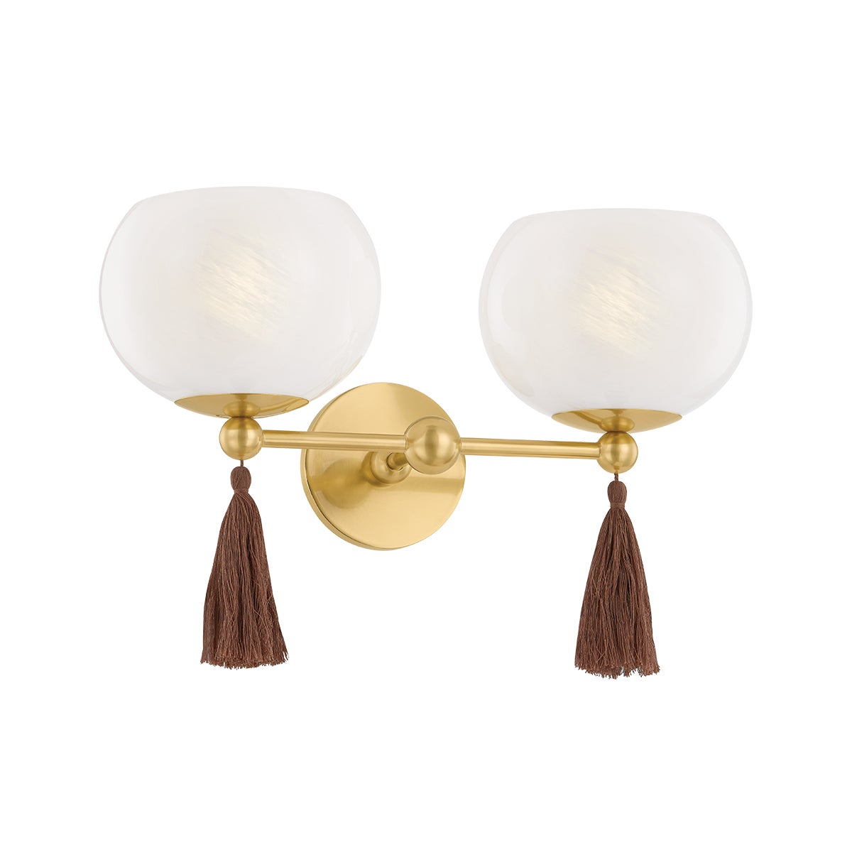 Mitzi by Hudson Valley Lighting Niya 2-Light Wall Sconce in Aged Brass