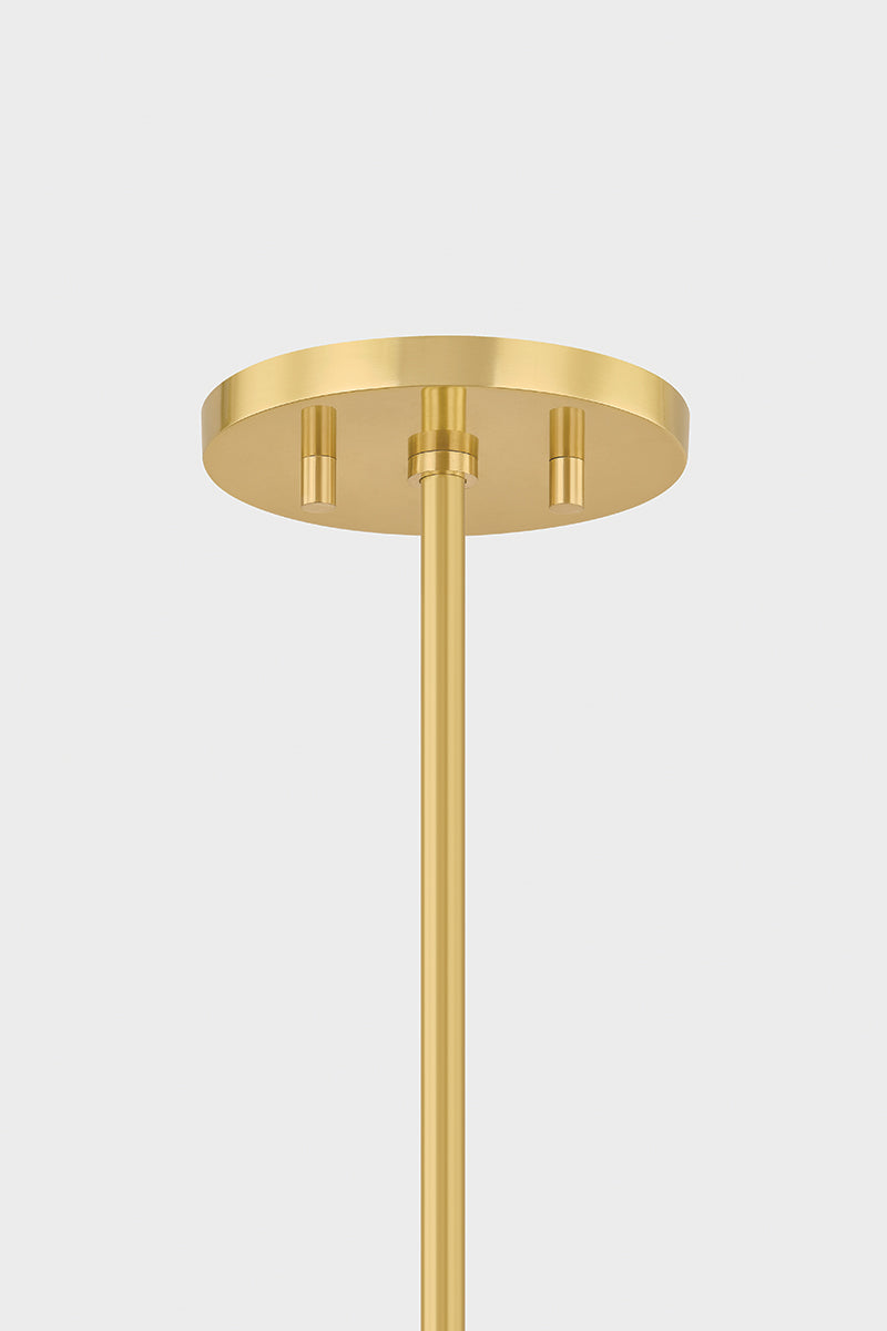 Mitzi by Hudson Valley Lighting Niya Chandelier in Aged Brass, detail view 5