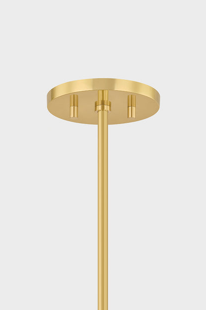 Mitzi by Hudson Valley Lighting Niya Chandelier in Aged Brass, detail view 5