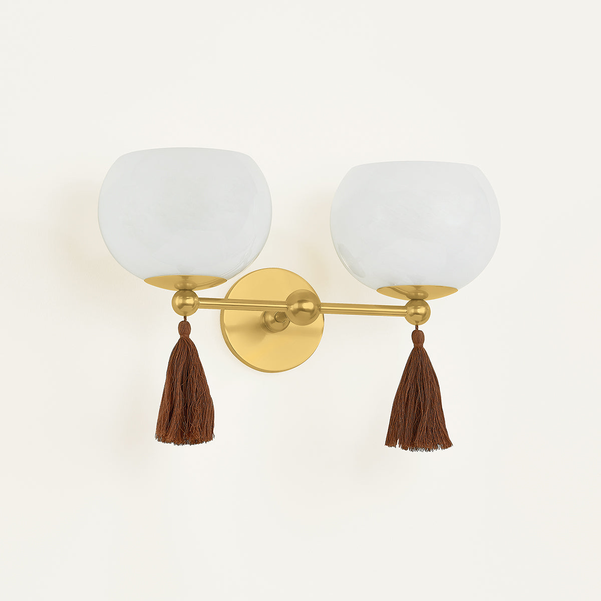 Mitzi by Hudson Valley Lighting Niya 2-Light Wall Sconce in Aged Brass, detail view 2