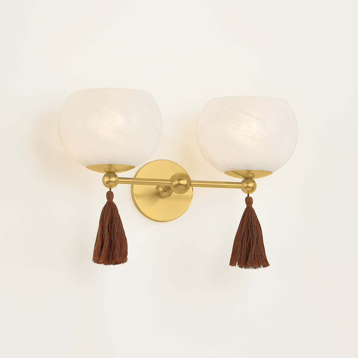 Mitzi by Hudson Valley Lighting Niya 2-Light Wall Sconce in Aged Brass, detail view 4