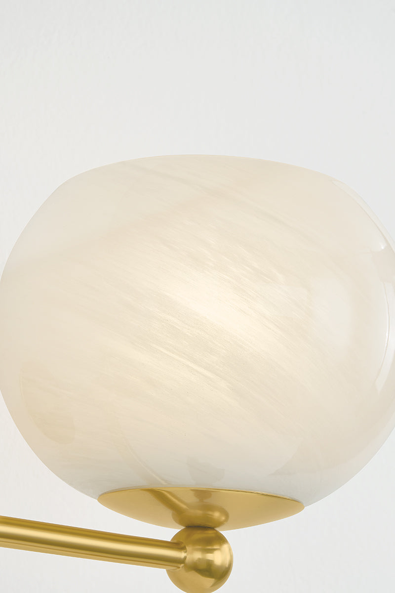 Mitzi by Hudson Valley Lighting Niya 2-Light Wall Sconce in Aged Brass, detail view 5