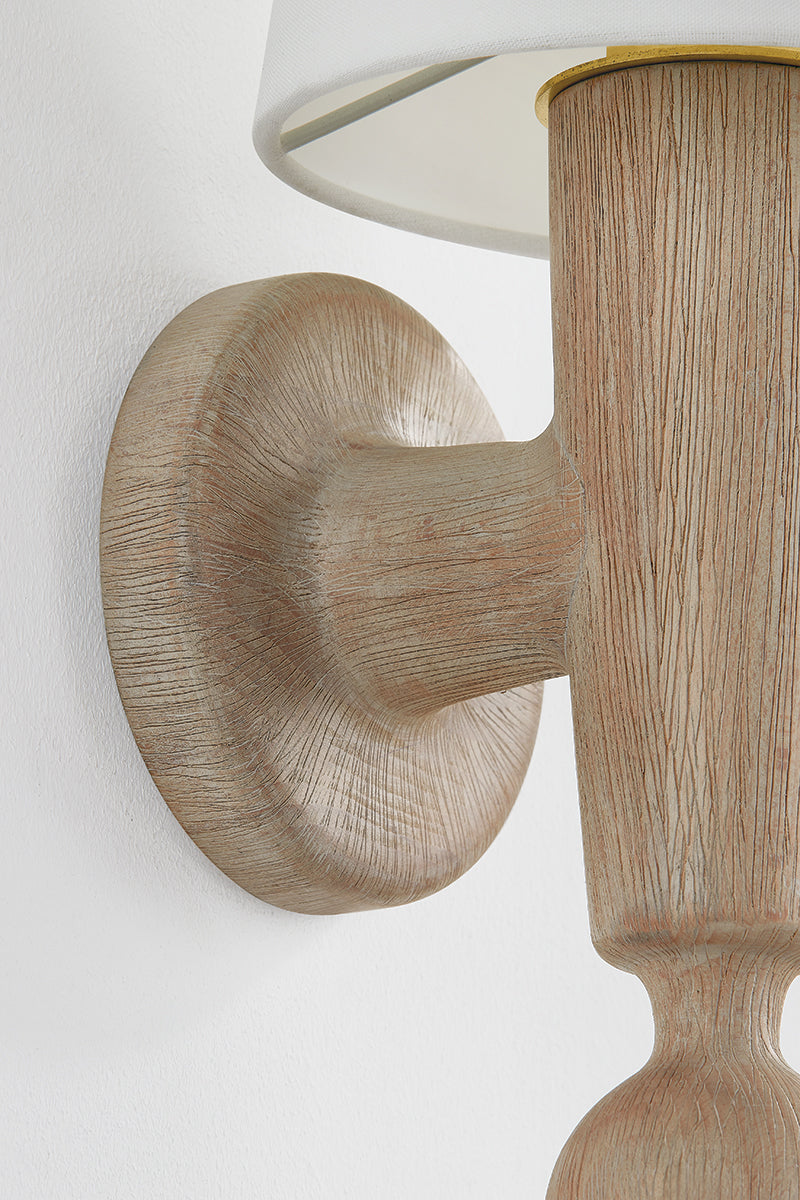 Mitzi by Hudson Valley Lighting Nola Wall Sconce in Aged Brass, detail view 7