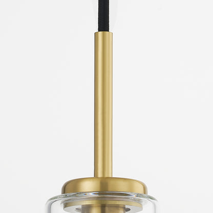 Mitzi by Hudson Valley Lighting Nyah Small Pendant in Aged Brass, detail view 1