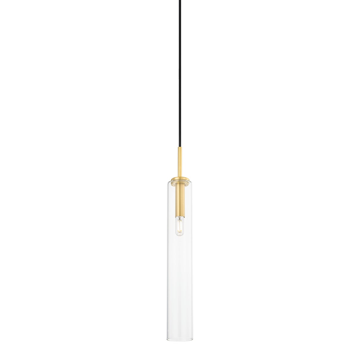 Mitzi by Hudson Valley Lighting Nyah Small Pendant in Aged Brass