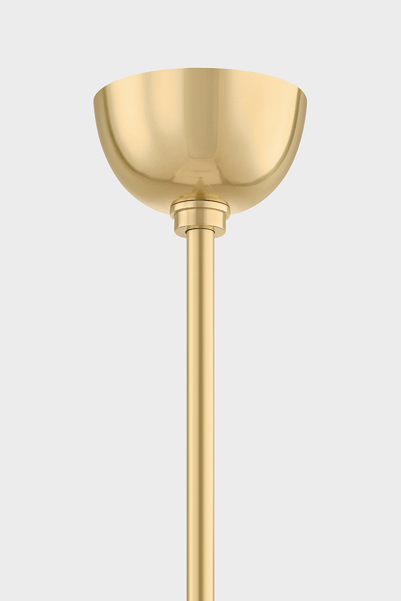 Mitzi by Hudson Valley Lighting Nyla Chandelier in Aged Brass, detail view 1