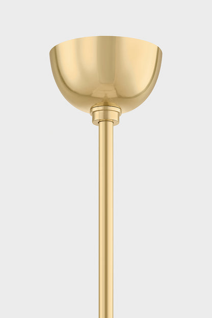 Mitzi by Hudson Valley Lighting Nyla Chandelier in Aged Brass, detail view 1