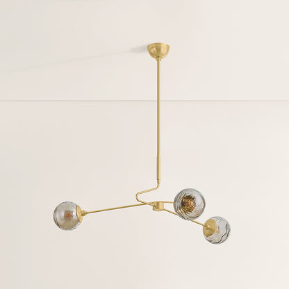 Mitzi by Hudson Valley Lighting Nyla Chandelier in Aged Brass, detail view 2