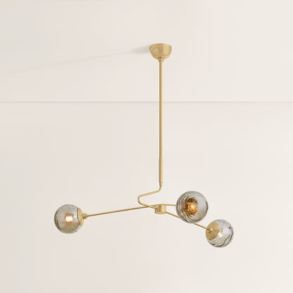 Mitzi by Hudson Valley Lighting Nyla Chandelier in Aged Brass, detail view 4