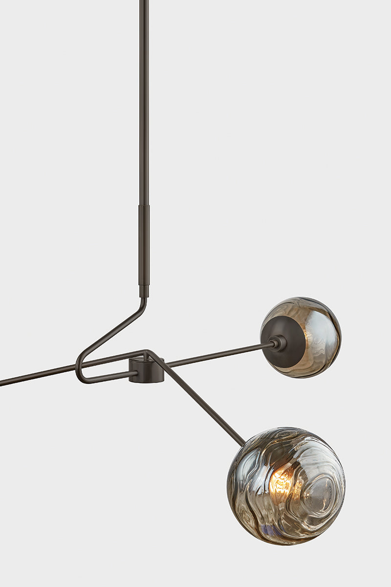 Mitzi by Hudson Valley Lighting Nyla Chandelier in True Bronze, detail view 3