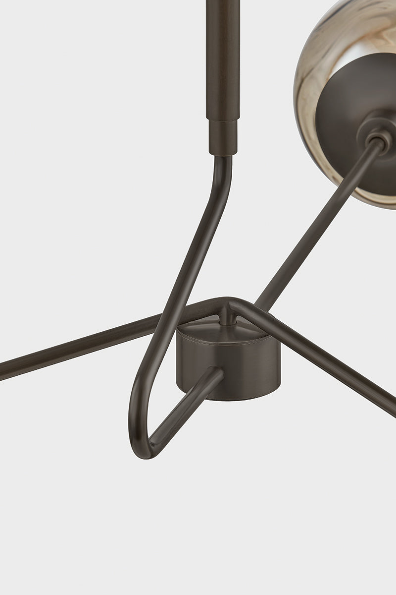 Mitzi by Hudson Valley Lighting Nyla Chandelier in True Bronze, detail view 5