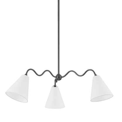 Mitzi by Hudson Valley Lighting Onda 3-Light Chandelier in Old Bronze