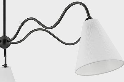 Mitzi by Hudson Valley Lighting Onda 5-Light Chandelier in Old Bronze, detail view 2