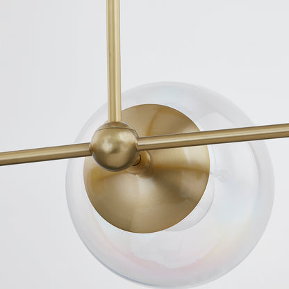 Mitzi by Hudson Valley Lighting Ophelia Island Light in Aged Brass, detail view 2