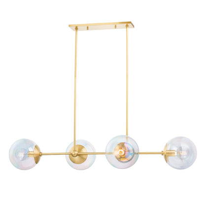 Mitzi by Hudson Valley Lighting Ophelia Island Light in Aged Brass