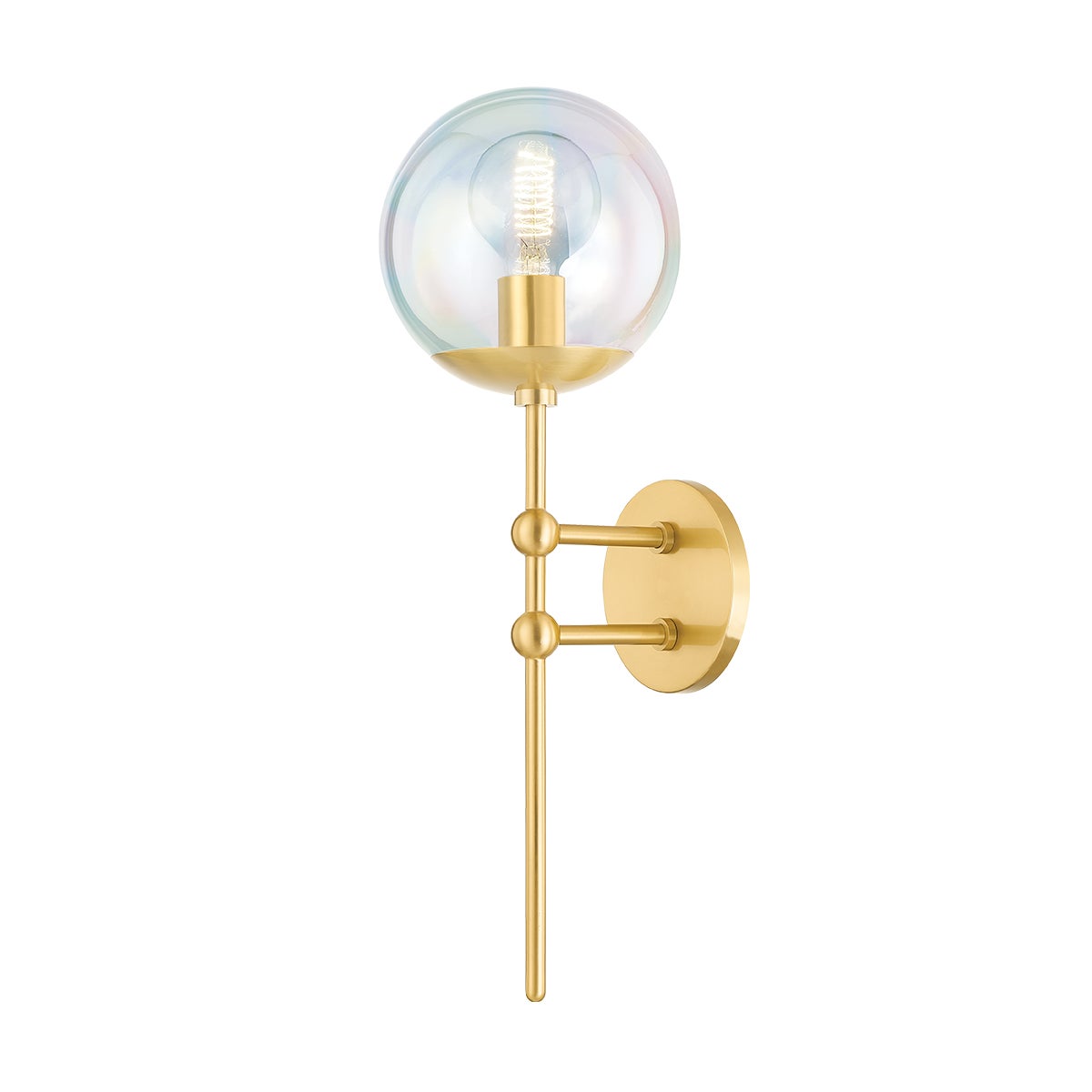 Mitzi by Hudson Valley Lighting Ophelia Wall Sconce in Aged Brass