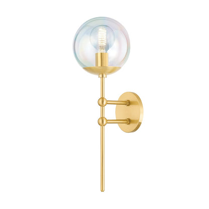 Mitzi by Hudson Valley Lighting Ophelia Wall Sconce in Aged Brass