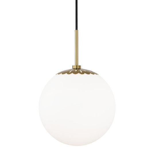 Mitzi by Hudson Valley Lighting Paige Large Pendant in Aged Brass