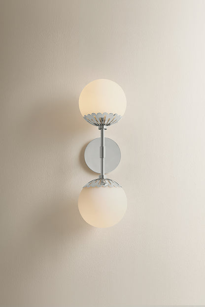 Mitzi by Hudson Valley Lighting Paige Wall Sconce in Polished Nickel, detail view 1