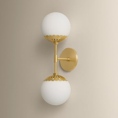 Mitzi by Hudson Valley Lighting Paige Wall Sconce in Aged Brass, detail view 2