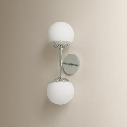 Mitzi by Hudson Valley Lighting Paige Wall Sconce in Polished Nickel, detail view 2