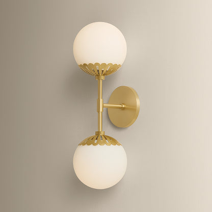 Mitzi by Hudson Valley Lighting Paige Wall Sconce in Aged Brass, detail view 4