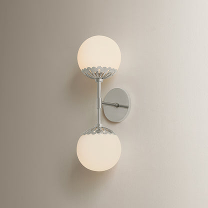 Mitzi by Hudson Valley Lighting Paige Wall Sconce in Polished Nickel, detail view 4