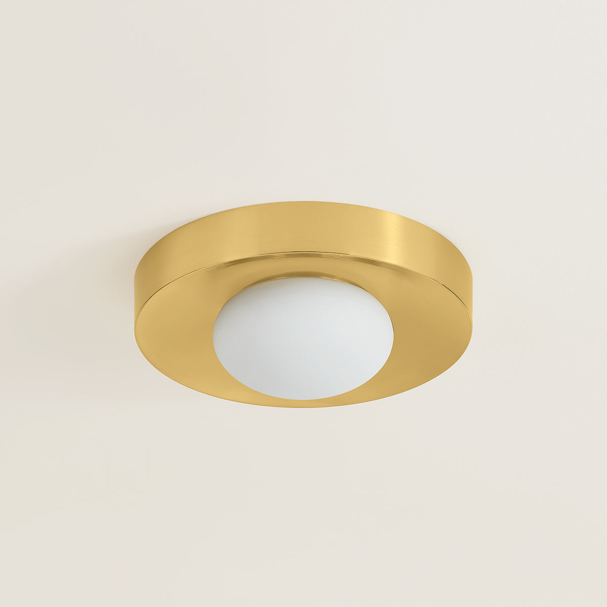 Mitzi by Hudson Valley Lighting Pepa Flush Mount in Aged Brass, detail view 2