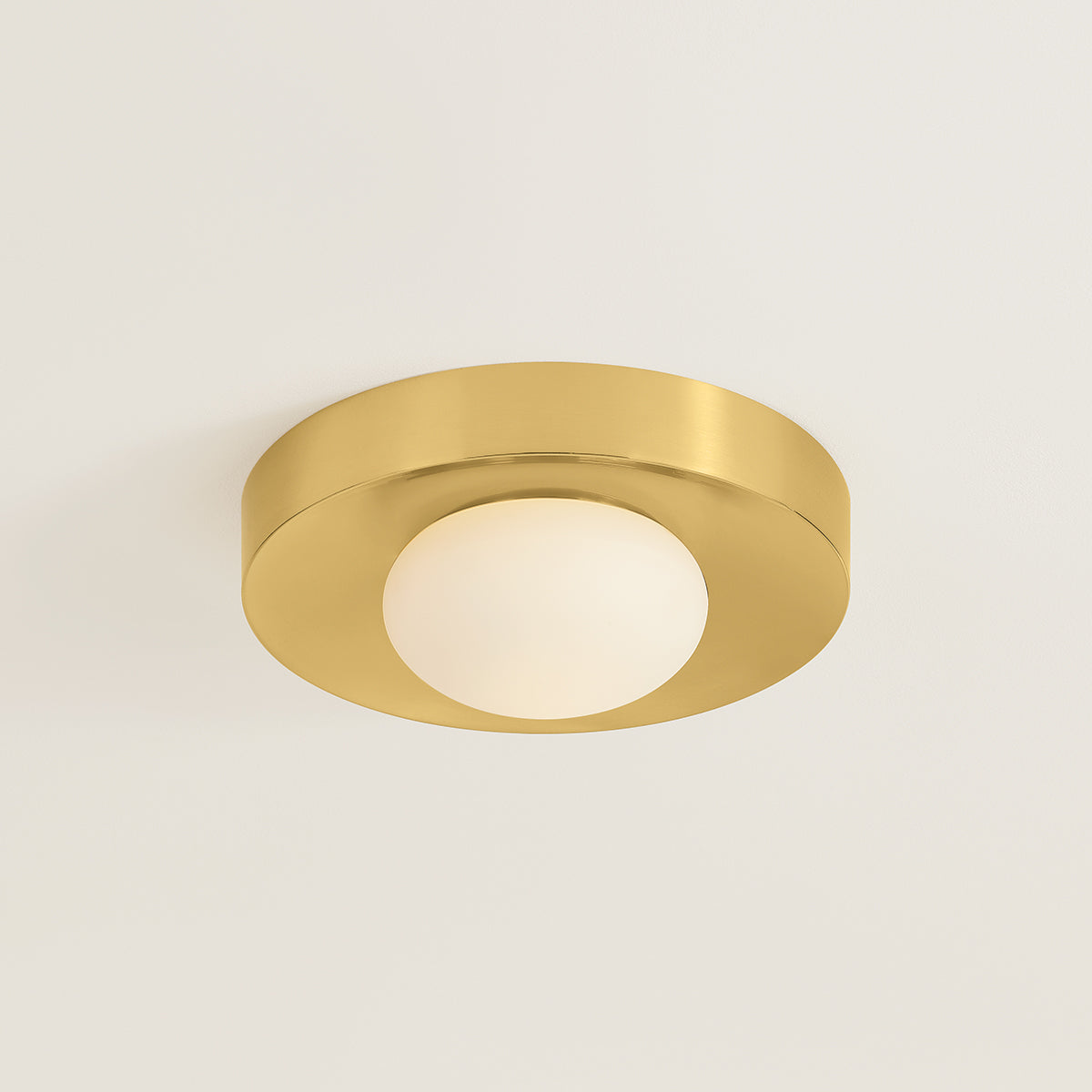 Mitzi by Hudson Valley Lighting Pepa Flush Mount in Aged Brass, detail view 4