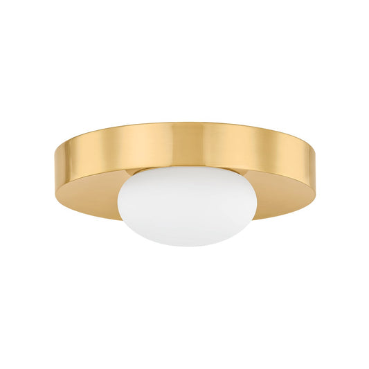 Mitzi by Hudson Valley Lighting Pepa Flush Mount in Aged Brass