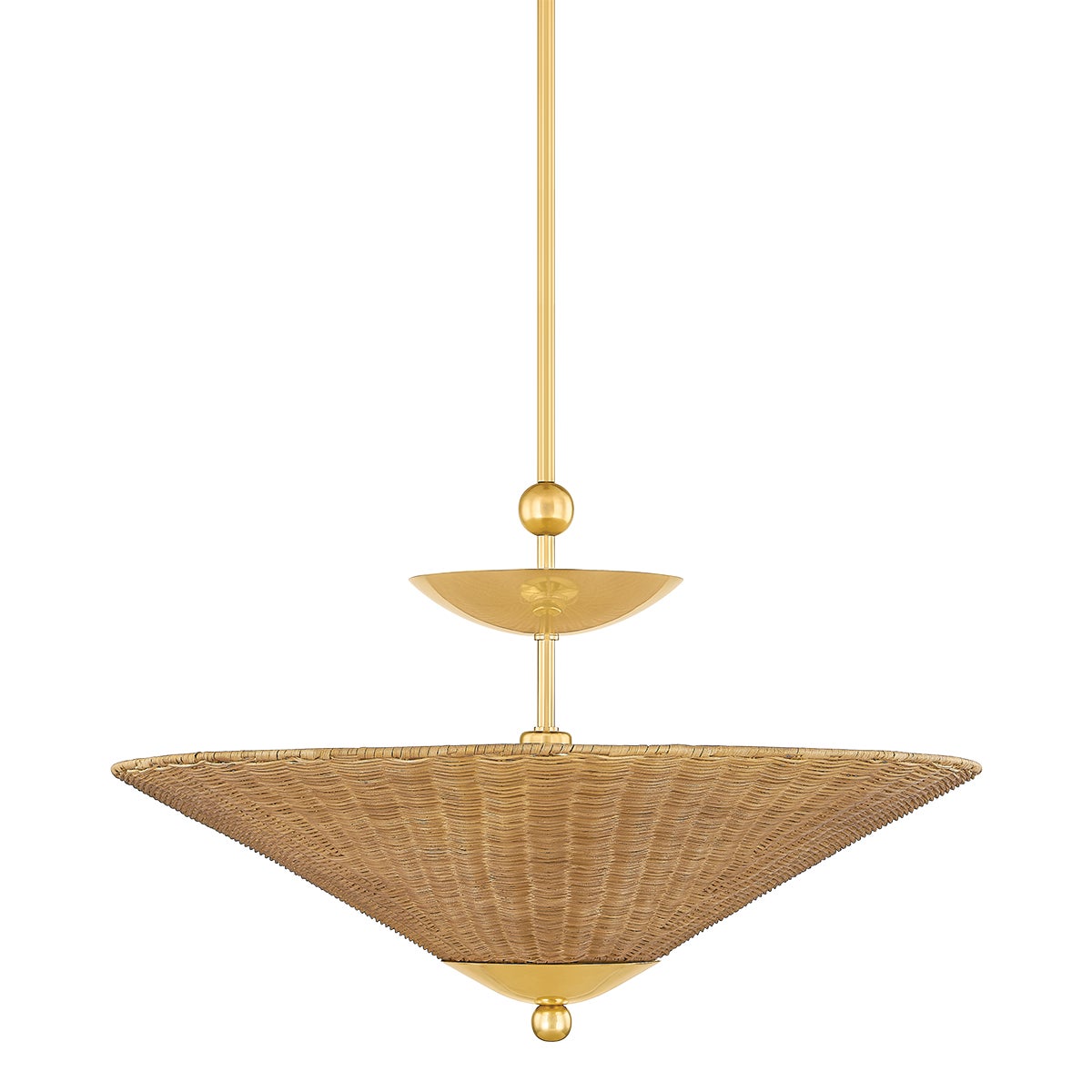 Mitzi by Hudson Valley Lighting Perilla Pendant in Aged Brass
