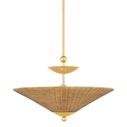 Mitzi by Hudson Valley Lighting Perilla Pendant in Aged Brass