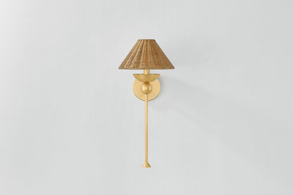 Mitzi by Hudson Valley Lighting Perilla Wall Sconce in Aged Brass, detail view 1
