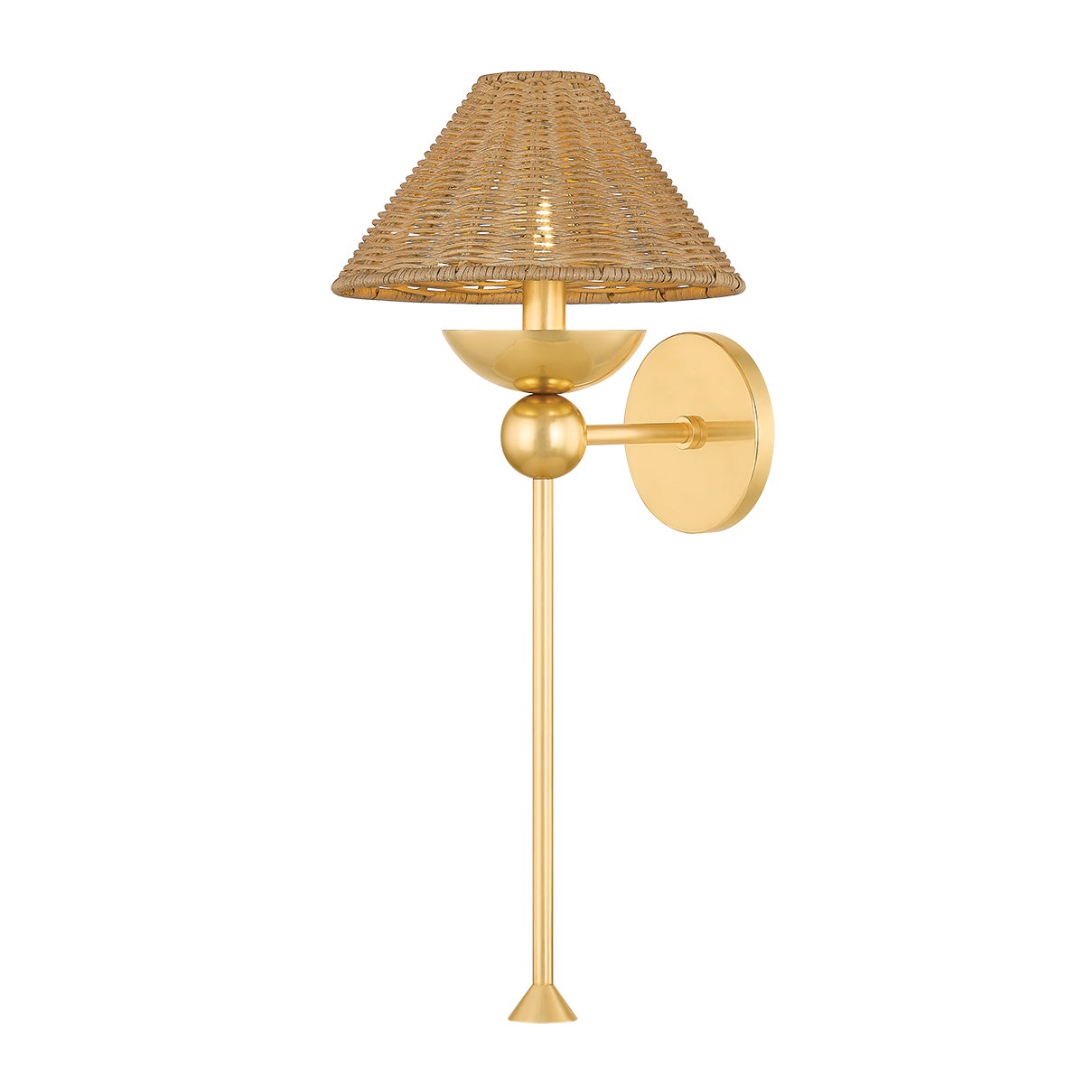 Mitzi by Hudson Valley Lighting Perilla Wall Sconce in Aged Brass