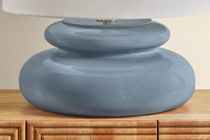 Mitzi by Hudson Valley Lighting Pia Table Lamp in Aged Brass / Ceramic Chateau Crackle, detail view 3