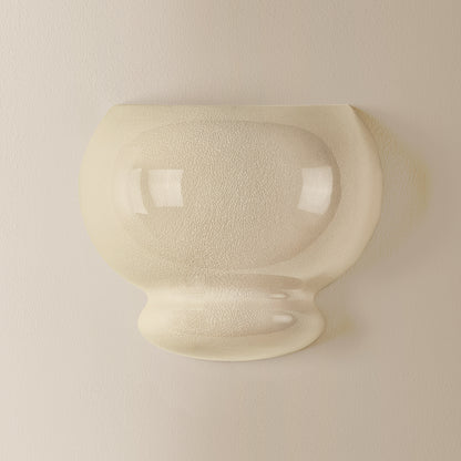 Mitzi by Hudson Valley Lighting Pia Wall Sconce in Aged Brass / Ceramic Butter Crackle, detail view 3