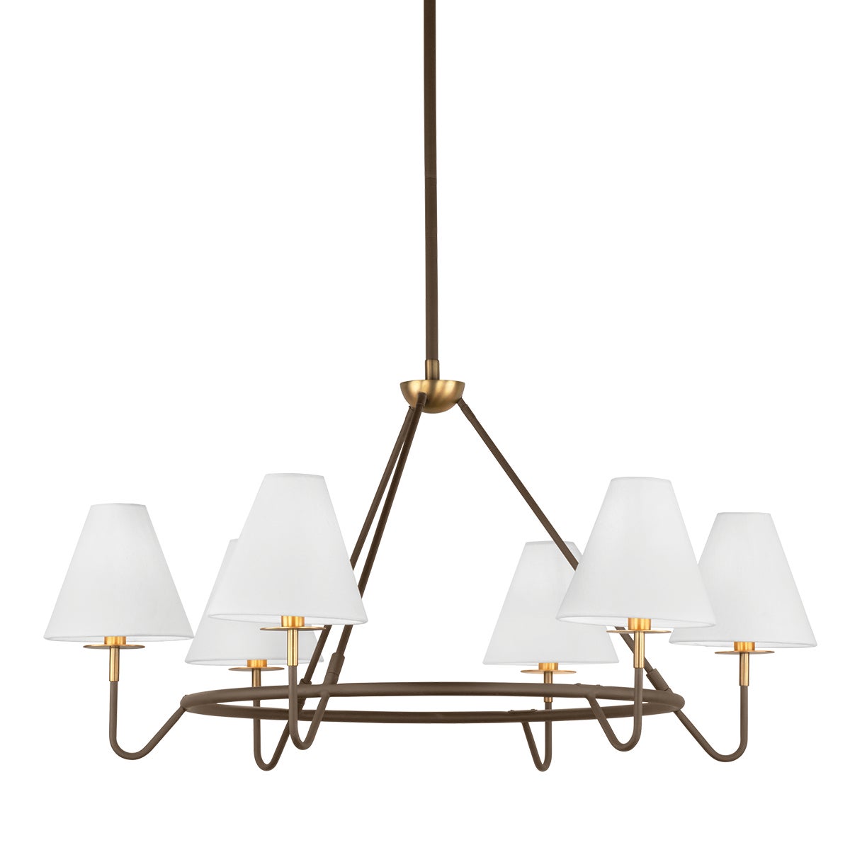 Mitzi by Hudson Valley Lighting Polly Chandelier in Aged Brass / Bronze
