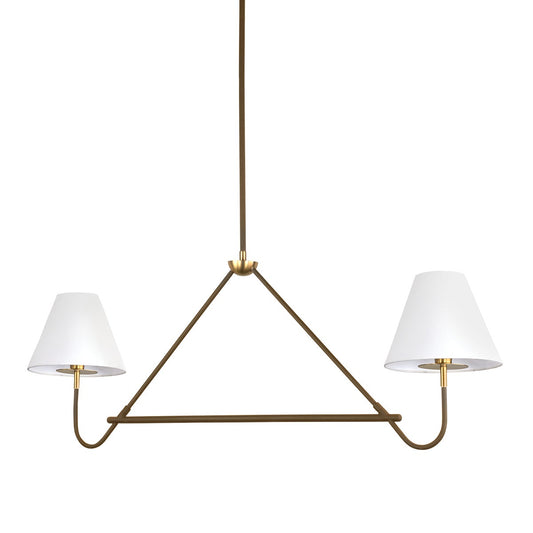 Mitzi by Hudson Valley Lighting Polly Linear Chandelier in Aged Brass / Bronze