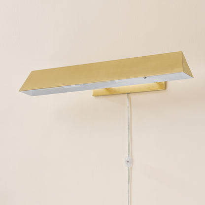 Mitzi by Hudson Valley Lighting Priscilla Picture Light in Aged Brass, detail view 2