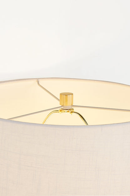 Mitzi by Hudson Valley Lighting Raisa Table Lamp in Aged Brass / Ceramic Affogato, detail view 6