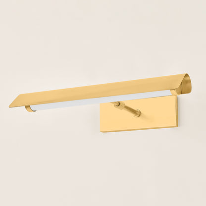 Mitzi by Hudson Valley Lighting Regan 1-Light Picture Light in Aged Brass, detail view 2