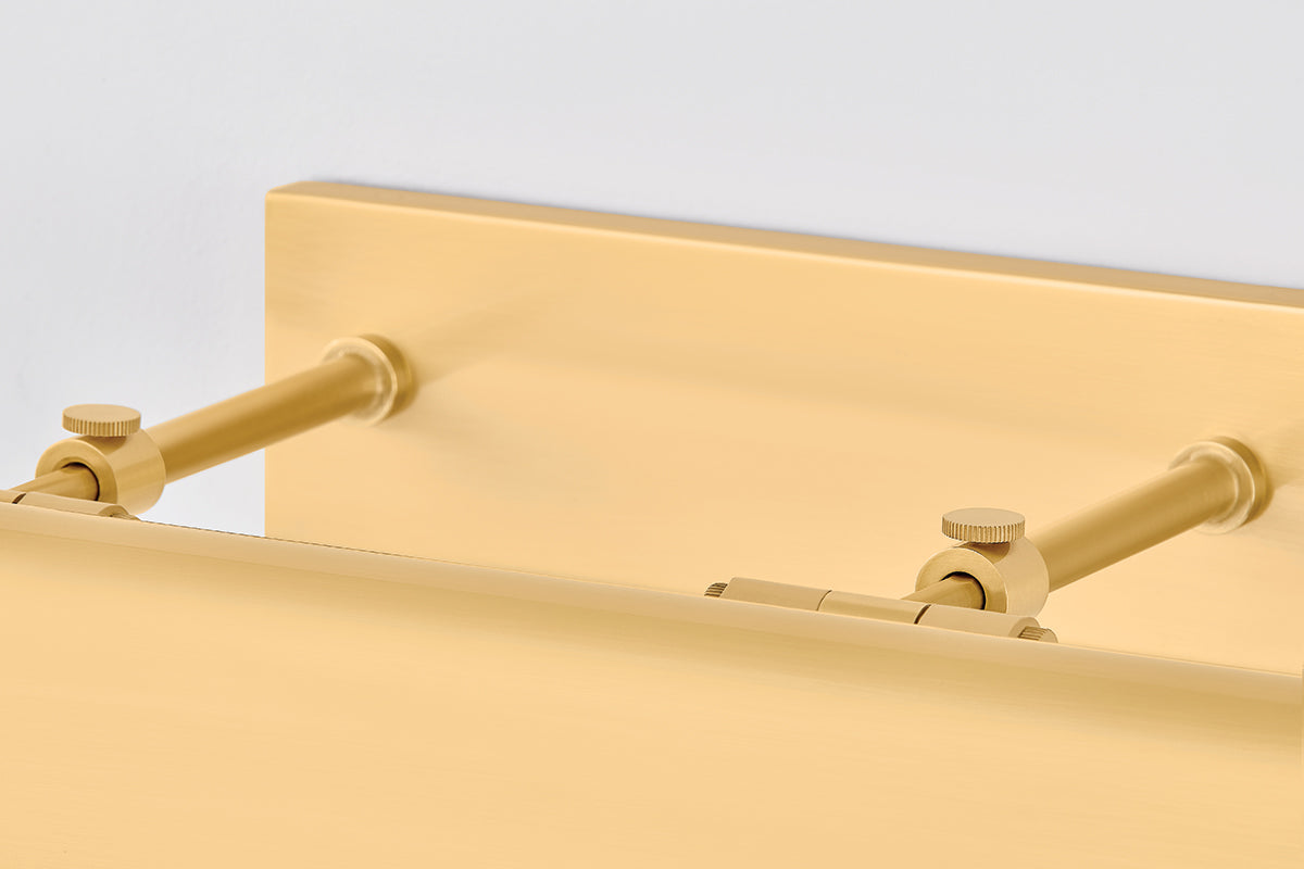 Mitzi by Hudson Valley Lighting Regan 2-Light Picture Light in Aged Brass, detail view 3
