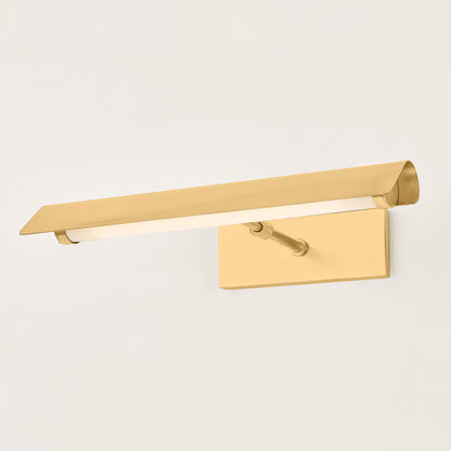 Mitzi by Hudson Valley Lighting Regan 1-Light Picture Light in Aged Brass, detail view 4