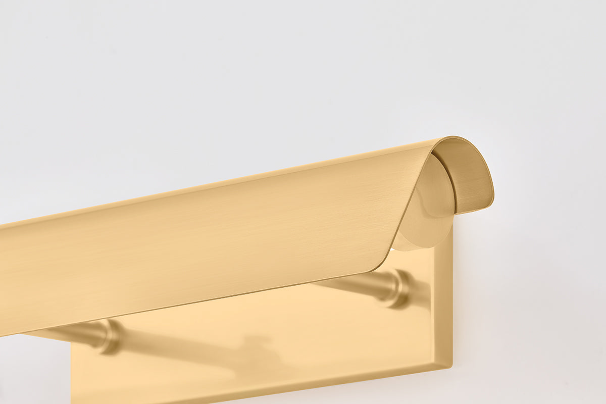 Mitzi by Hudson Valley Lighting Regan 2-Light Picture Light in Aged Brass, detail view 5