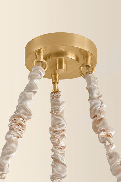 Mitzi by Hudson Valley Lighting Remi Chandelier in Aged Brass, detail view 1