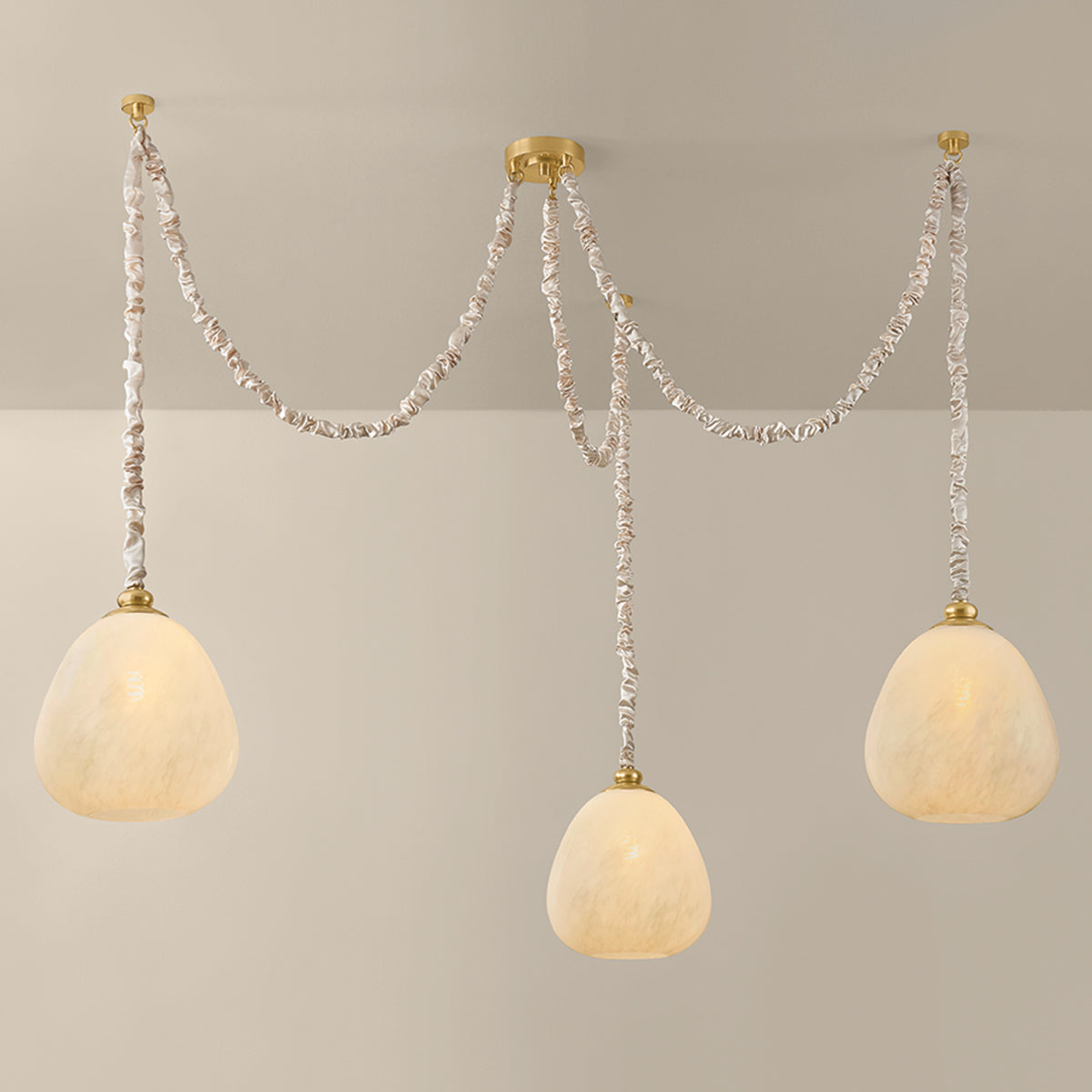 Mitzi by Hudson Valley Lighting Remi Chandelier in Aged Brass, detail view 4