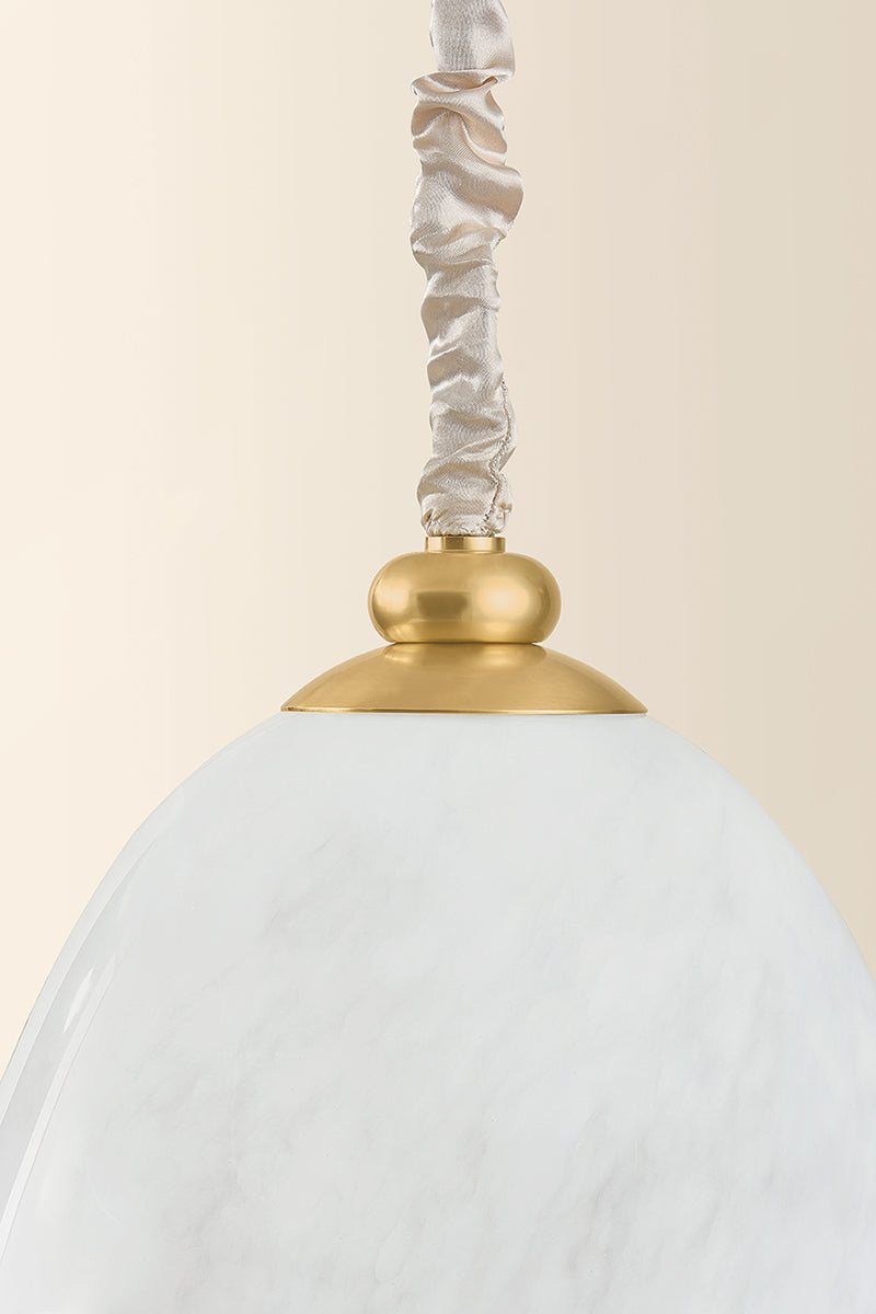 Mitzi by Hudson Valley Lighting Remi Chandelier in Aged Brass, detail view 5
