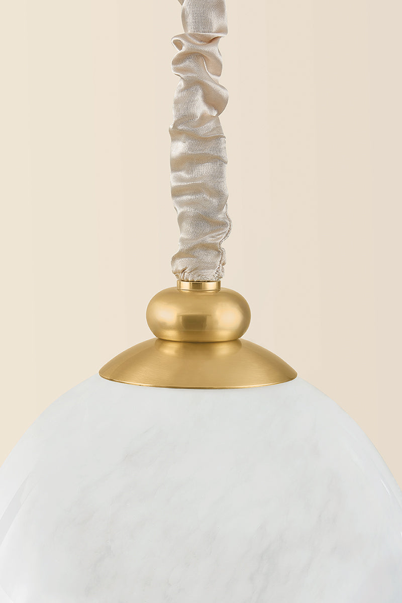 Mitzi by Hudson Valley Lighting Remi Pendant in Aged Brass, detail view 3
