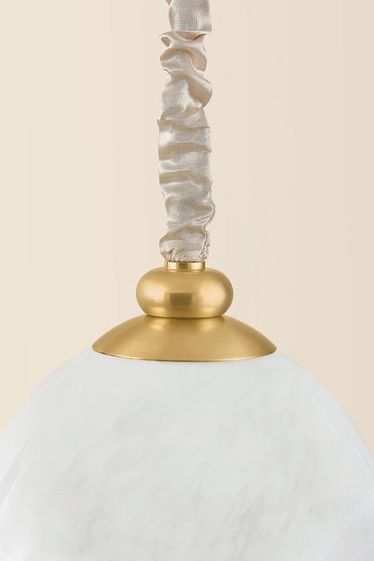 Mitzi by Hudson Valley Lighting Remi Pendant in Aged Brass, detail view 3